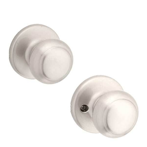 Kwikset: Cove Passage Door Knob with Round Rose / Satin Nickel